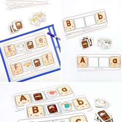 free letter identification activity for camping theme