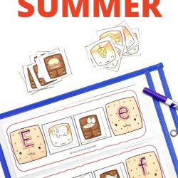 free letter identification and beginning sounds printable for summer