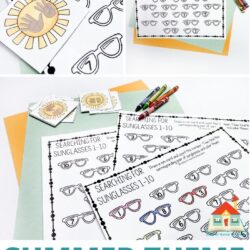 free summer theme number identification activity