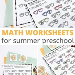 free math worksheets for summer preschool