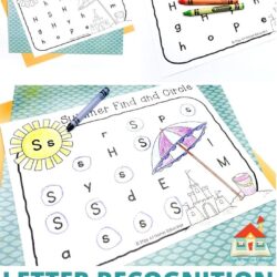 free letter recognition worksheets for summer