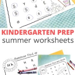 free kindergarten prep summer worksheets