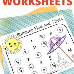 free summer theme letter seek worksheets