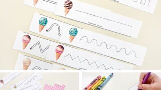 Summer Prewriting Activities - Ice Cream Theme | Engaging activities to enhance fine motor skills and pencil grasp | Tracing practice | Prewriting strokes worksheets for summer | Children's books about Ice cream theme