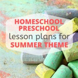 free homeschool preschool lesson plans for summer theme