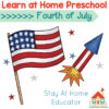 learn at home preschool Fourth of July theme lesson plans