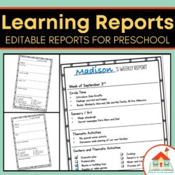 editable learning reports