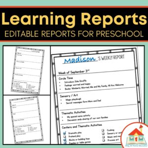 editable learning reports