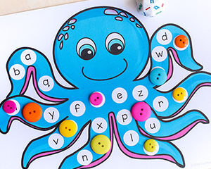 Image for Free Printable Octopus Alphabet Game for Preschool