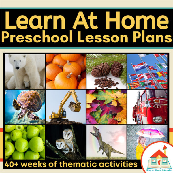 * Learn At Home Preschool Lesson Plans Bundle