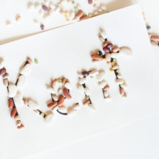 Easy Seed Name Activity for Preschoolers