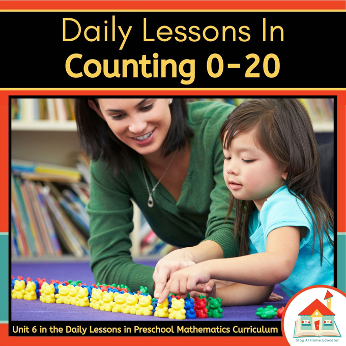 This set of counting to 20  lesson plans for preschool are full of daily lessons, centers, and literacy connections. These preschool lesson plans cover number sense skills from 0-20!