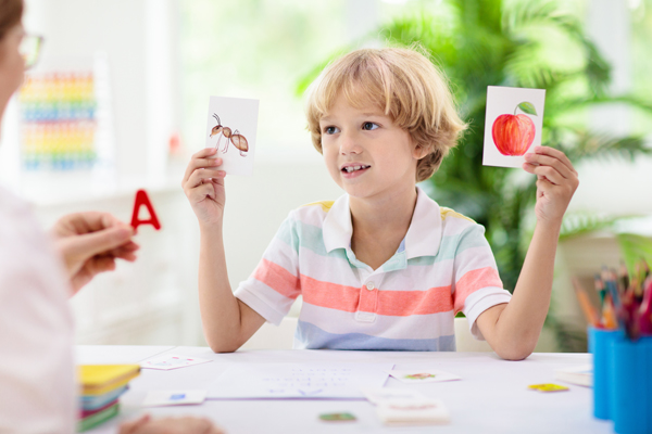 Alphabet cards can be used when teaching letter recognition and letter identification skills to young children.