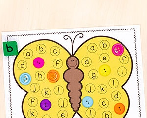 Image for Butterfly Cover Up Printable Alphabet Activity for Preschool