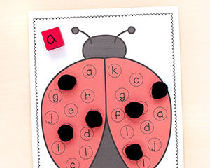 Image for Ladybug Cover Up Alphabet Printable for Preschool