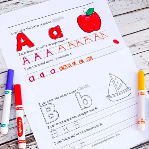 Free Alphabet Worksheets for Stamp Markers - Spring Edition