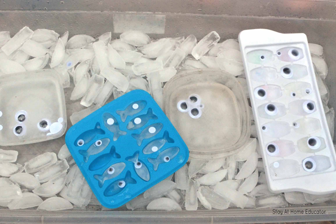 ice sensory play for toddlers, water table ideas for toddlers