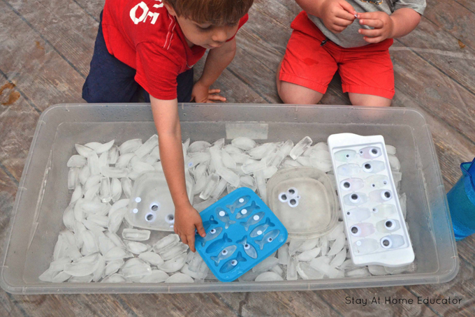 ice sensory play for toddlers