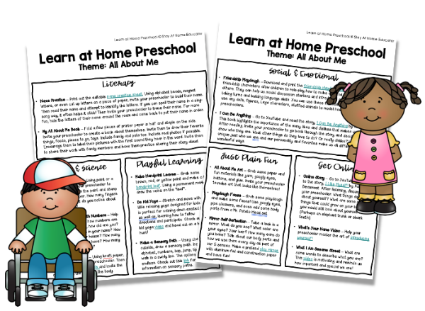 sample text from our free all about me preschool lesson plans | September preschool themes |