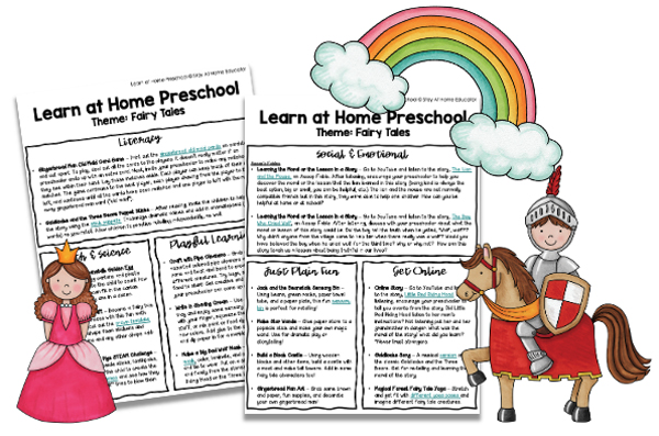 free fairy tale preschool lesson plans and activities to develop language and important academic and social emotional skills