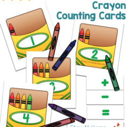 crayon counting cards for back to school math activities