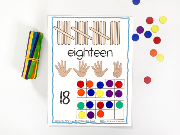 Preschoolers will learn to count with tally marks and fingers with this preschool center available in the counting lesson plans for preschool.