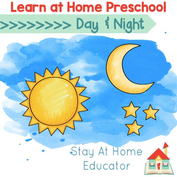 This set of free day and night preschool lesson plans is full of activity ideas and learning fun for preschoolers.