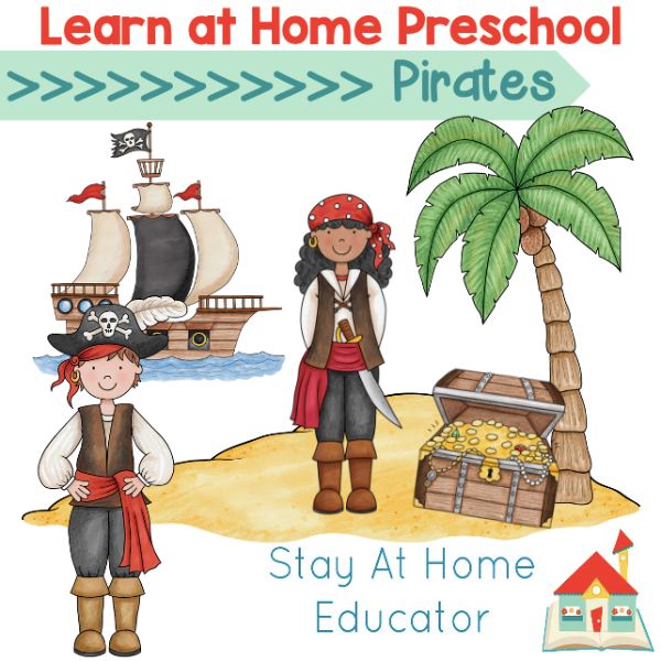 These pirate preschool activities help you plan for a fun and engaging pirate preschool theme.