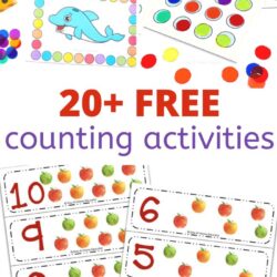 With over 20 free one to one correspondence activities, this set of activities is perfect for helping your preschooler or kindergartener learn to count!