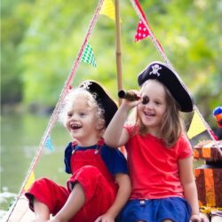 These pirate preschool lesson plans include activities for social-emotional development, literacy, math, science, and more! Plus, they are free!