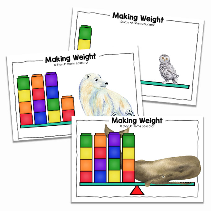 arctic animals for preschool, arctic animal math activities, measurement activities