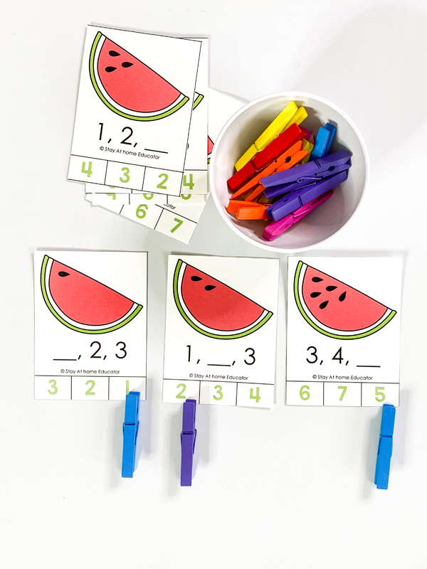 This addition and subtraction math center uses ten frames to help preschoolers learn how to combine two groups to make a larger total. This math center is included in our addition and subtraction daily lessons in math unit.