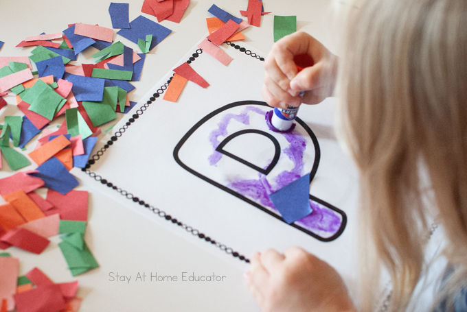 mosaic letters for kindergarten for letter of the week printables and scissor skills
