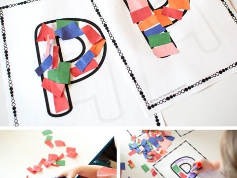 mosaic letters for kindergarten for letter of the week printables and scissor skills