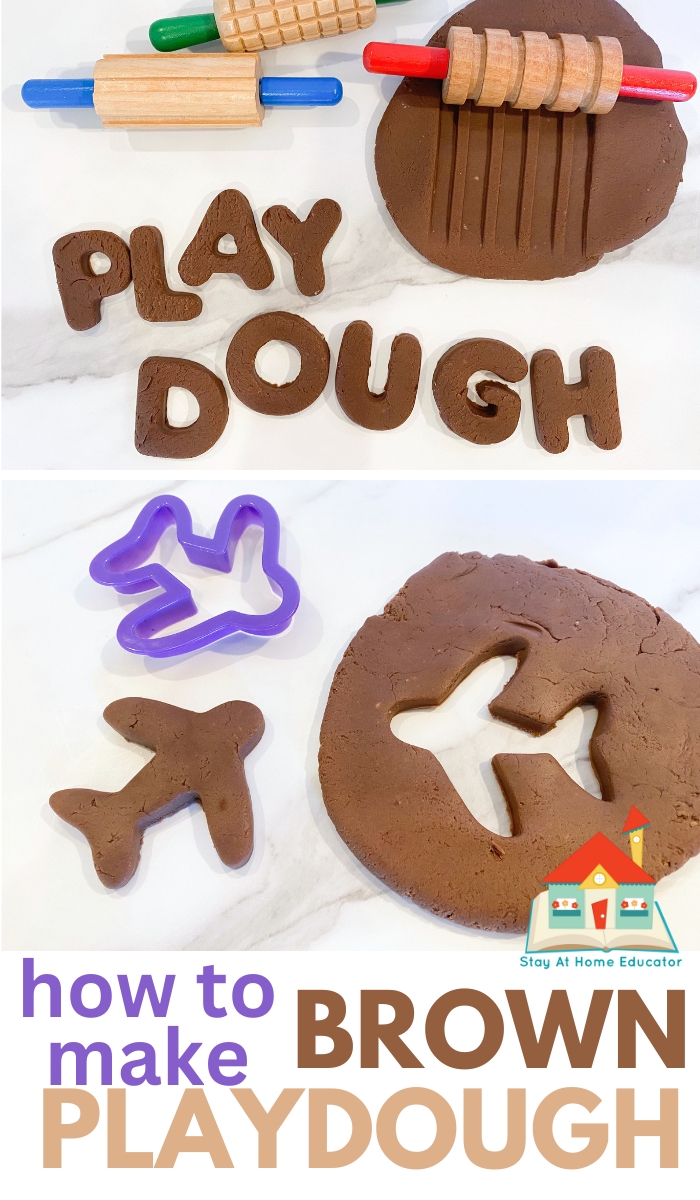 How do you make brown playdough | Here is a brown playdough recipe using cocoa powder | making brown playdough is easy | Make brown playdough using cocoa powder or food coloring