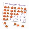printable Halloween preschool activities | Halloween literacy activities for preschool | Halloween math activities | Halloween patterning cards