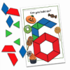 printable Halloween preschool activities | Halloween literacy activities for preschool | Halloween math activities | Halloween pattern block cards