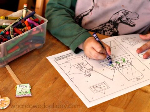 Image for Color and Craft: Halloween Coloring Page for Kids