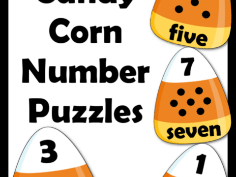 Image for Candy Corn Math - Printable Number Puzzles