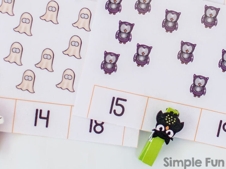 Image for Halloween Counting Clip Cards (10-20)