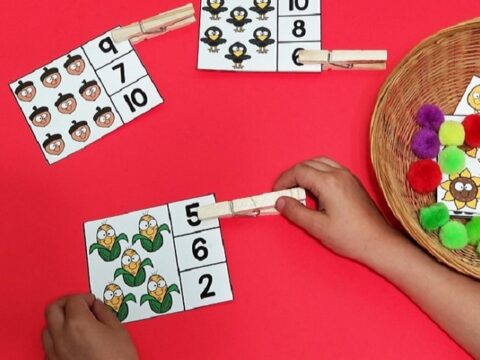 Image for Fall Counting Clip Cards
