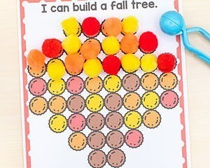 Image for Free Printable Fall Fine Motor Mats with Pom Poms