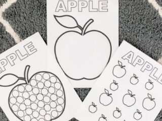 Image for Apple Fine Motor and Coloring Printable Activities for Toddlers
