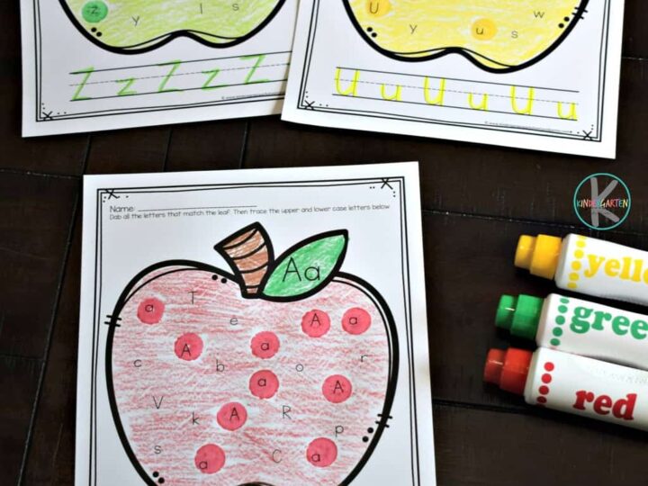 Image for Apple Find the Letter Tracing Worksheets