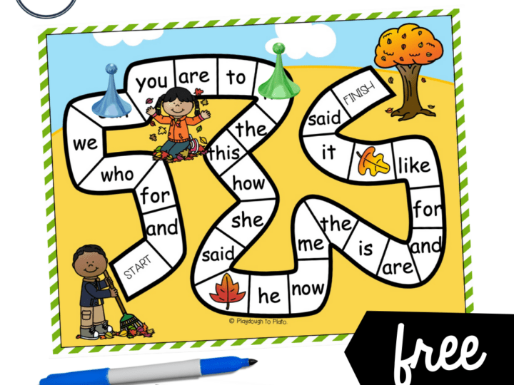 Image for Fall Sight Word Dash