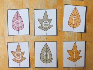 Image for Leaf letters printable for fall spelling activities