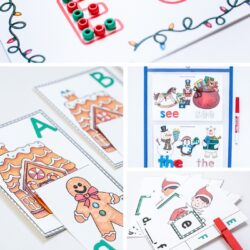 Christmas alphabet activities | Christmas letter recognition activities, beginning sound, sight words | Christmas literacy activities for preschoolers | Christmas alphabetical order clip cards | letter sequencing, letter order