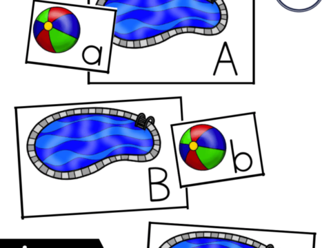 Image for Pool and Beach Ball Alphabet Match